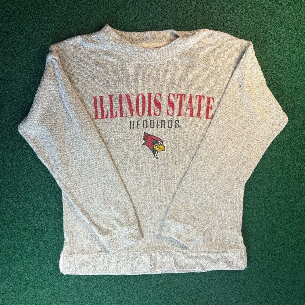 Size M Womens – Illinois State Redbirds Gray Crewneck Sweatshirt